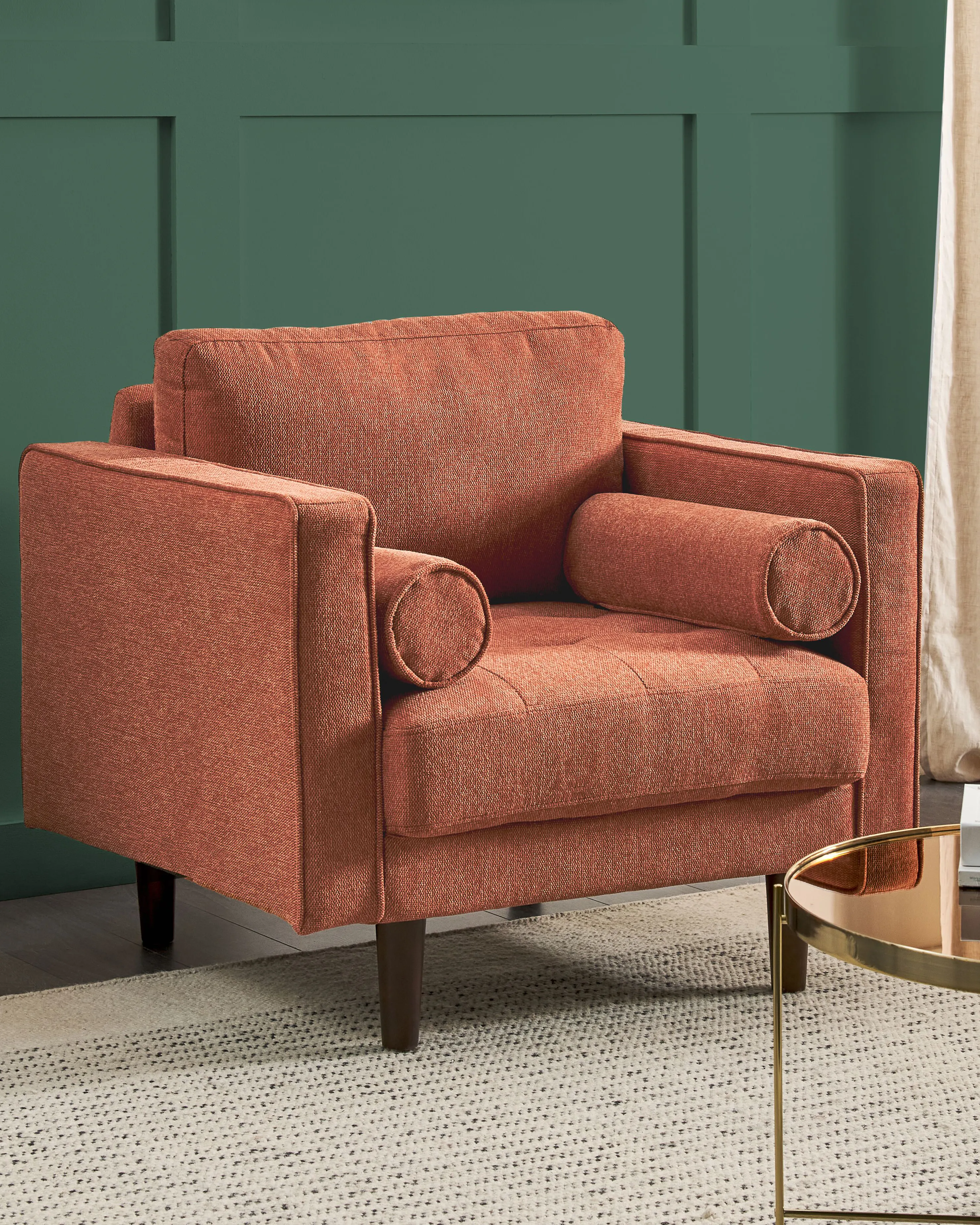 Fauteuil NURMO Stof Goudbruin