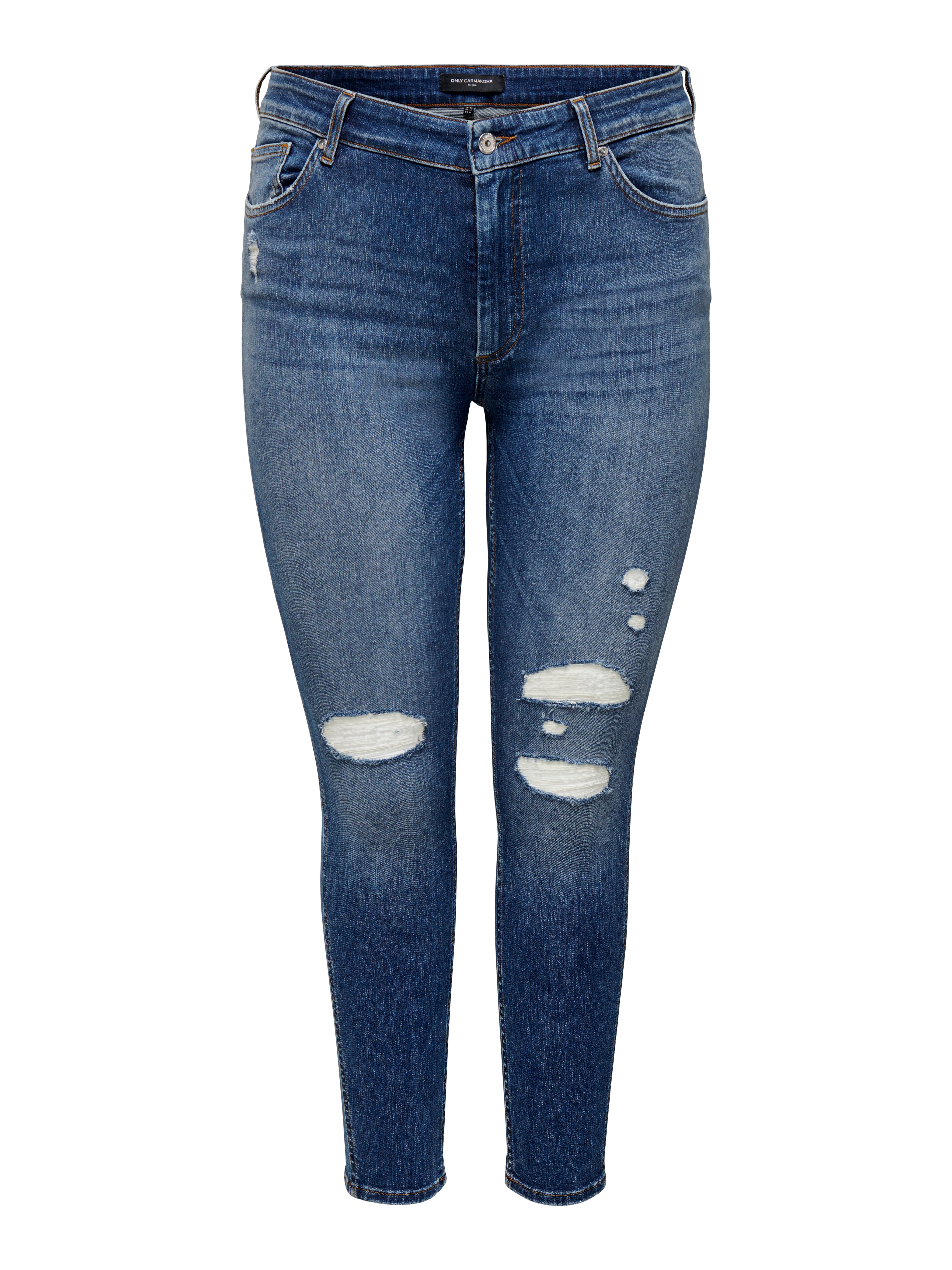 CARBOBBI Skinny Fit Jeans Medium Blue Denim