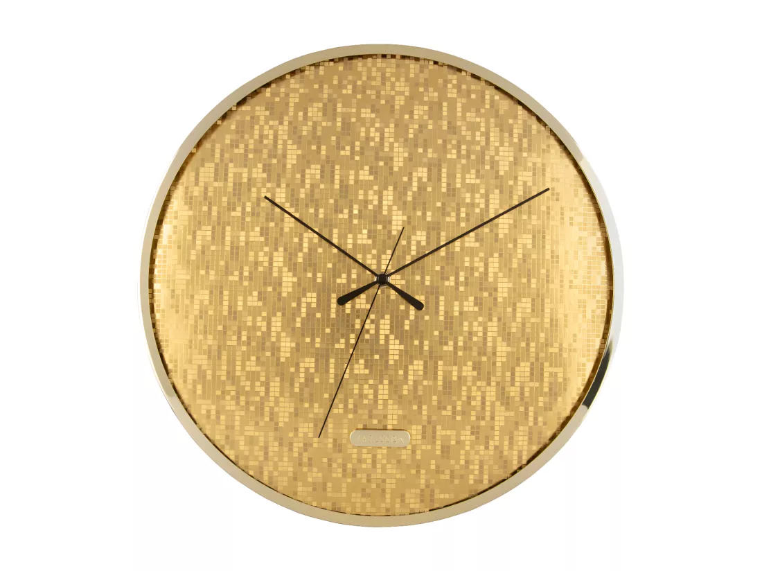 Horloge murale Disco D40cm Or Present Time