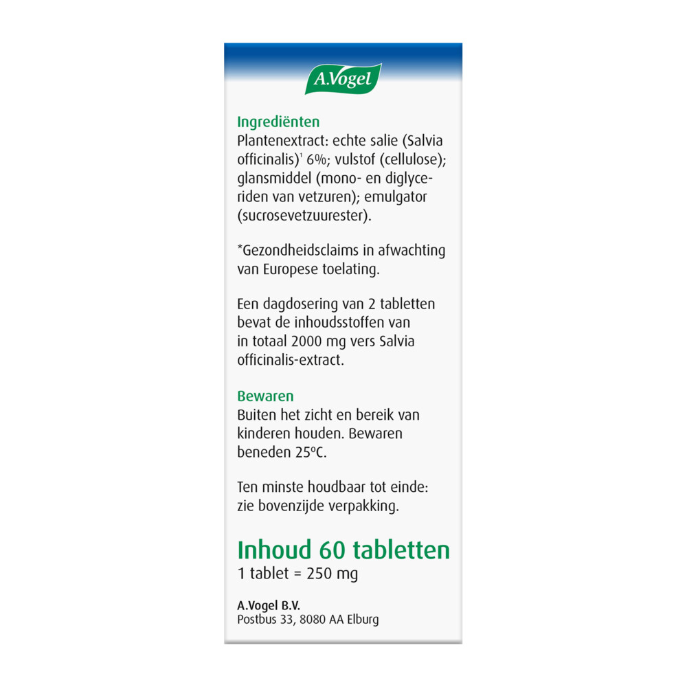 A.Vogel Famosan Salvia Overgang60 tabletten
