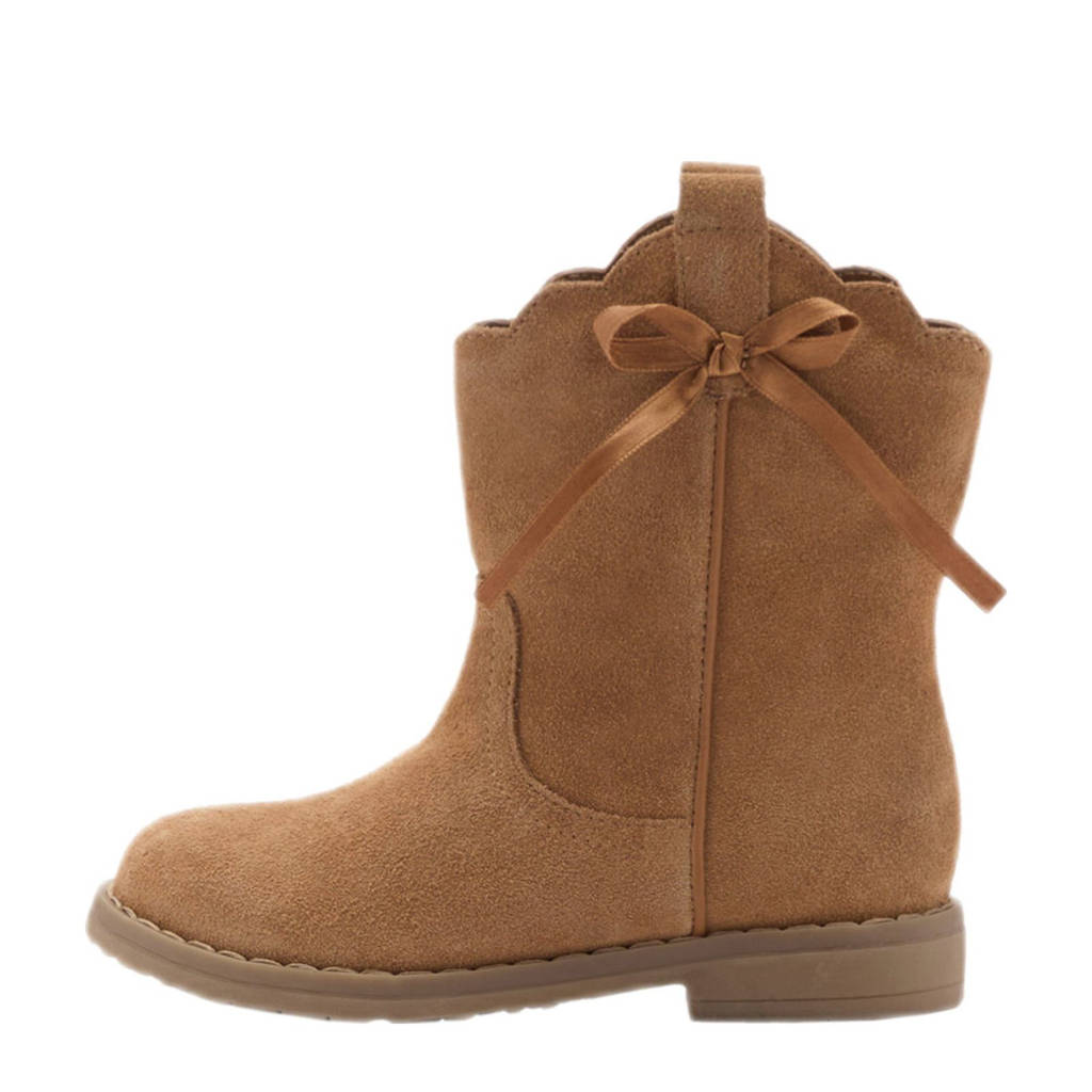 Mango Kids suède enkellaarzen bruin