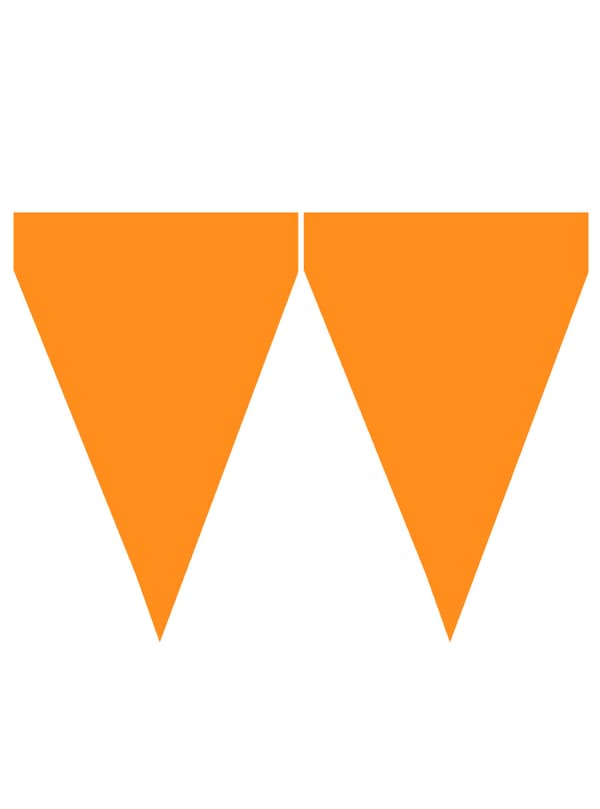 FUNIDELIA 1 Banner Med Oransje Flagg - Standard farger til dame og mann - 0