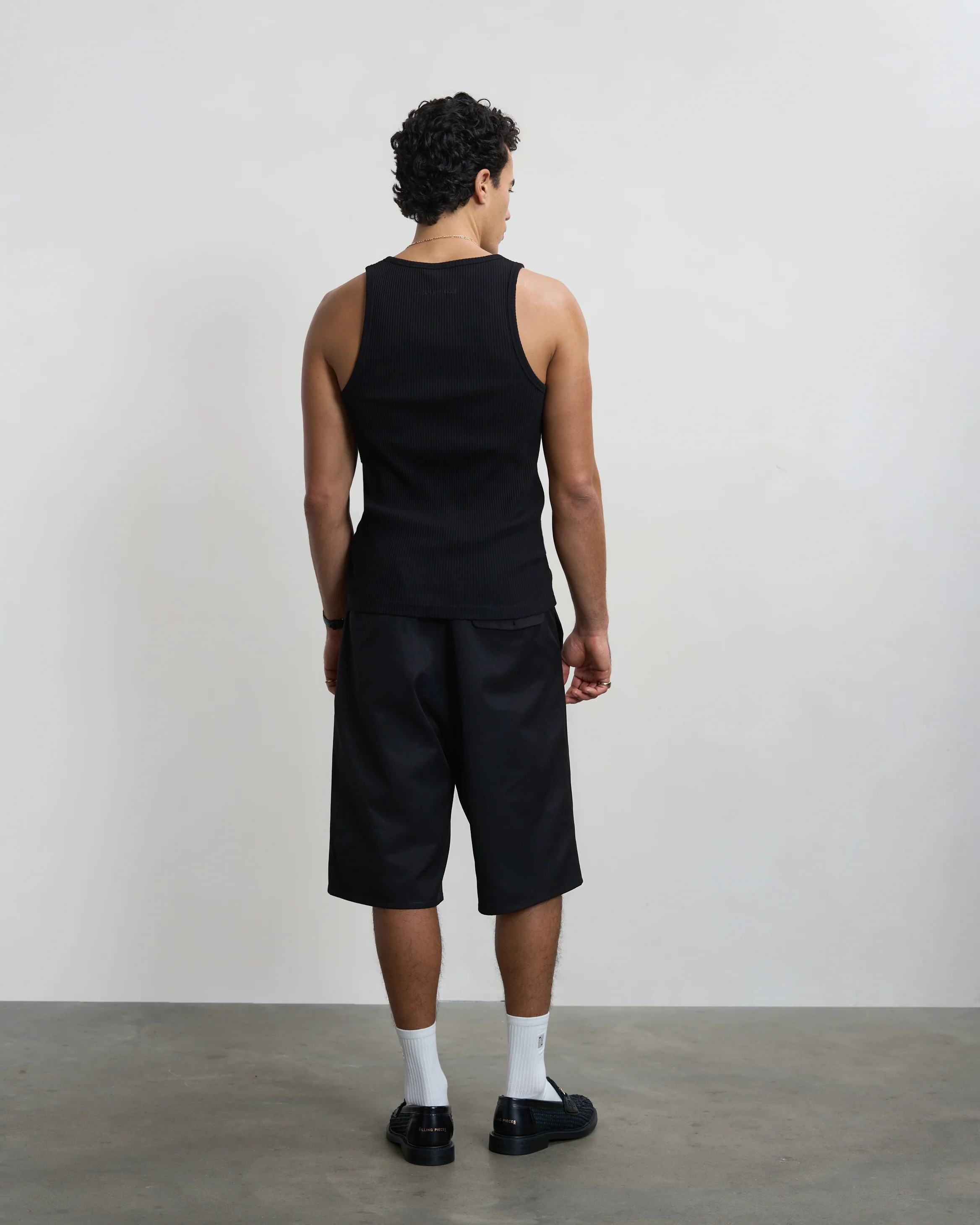Tank Top Ribbed Black