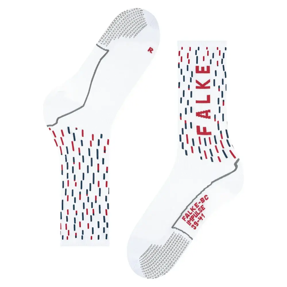 Falke BC Impulse Fietssokken Wit/Blauw/Rood