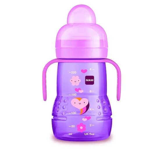 Biberon bec souple antifuite 220ml   Rose        de               Mam