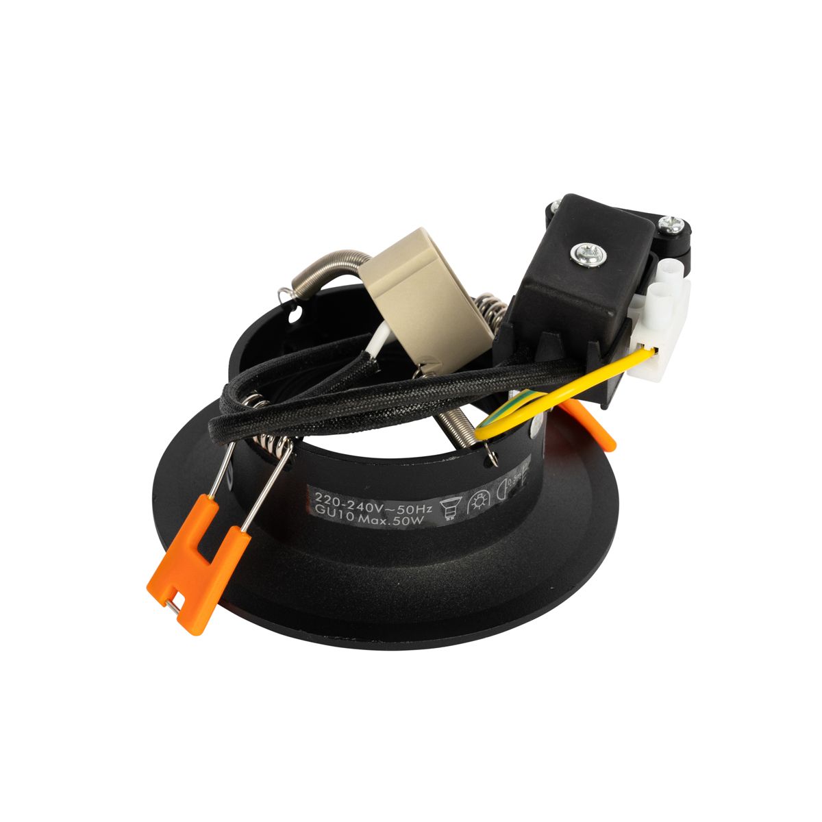 Moderne inbouwspot zwart GU10 50mm - Gijs