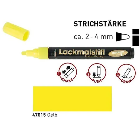 KREUL Lackmalstift medium Gelb 2-4 mm