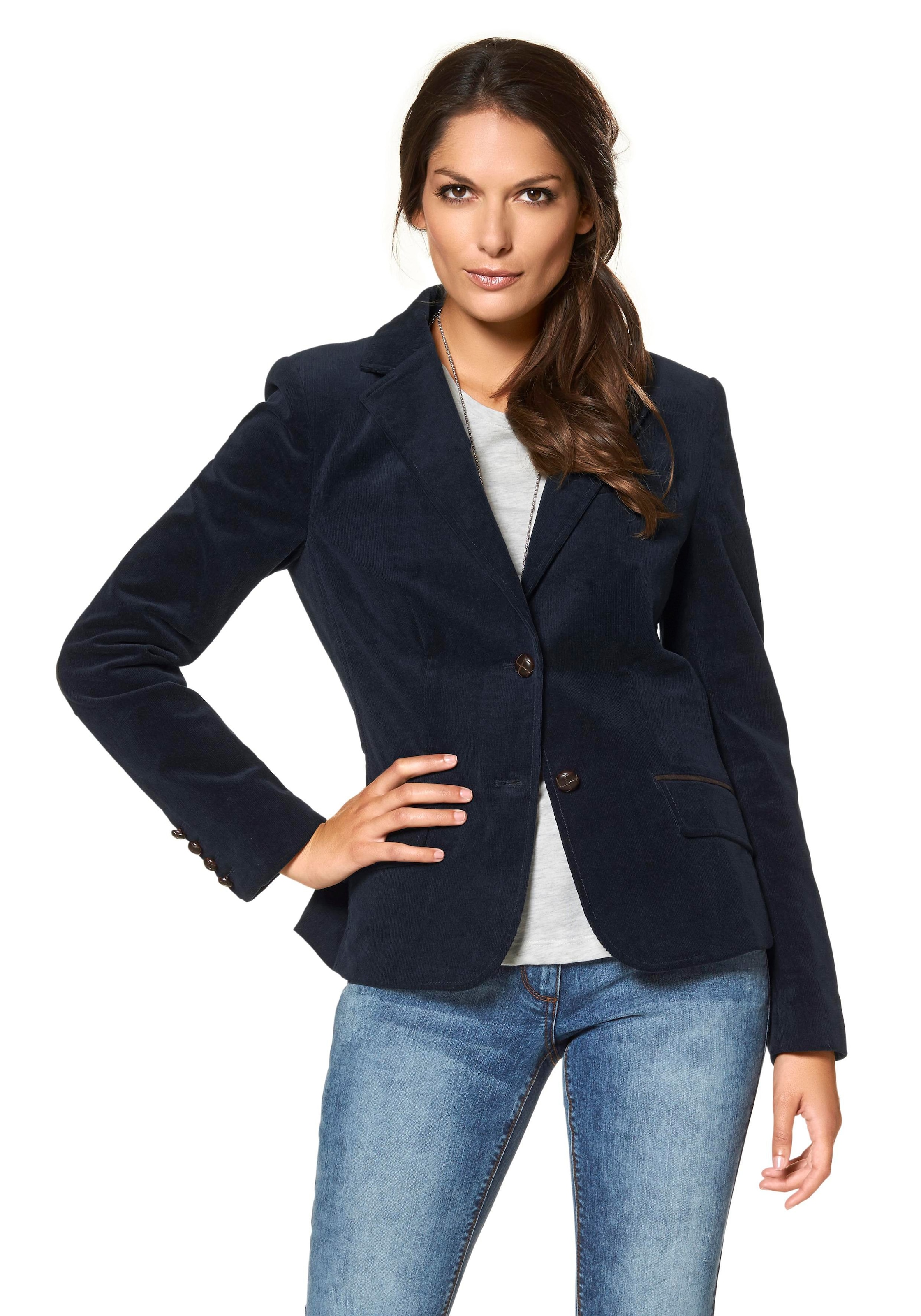 Aniston CASUAL Jackenblazer , mit Stoff-Einfassungen und Ärmelpatches