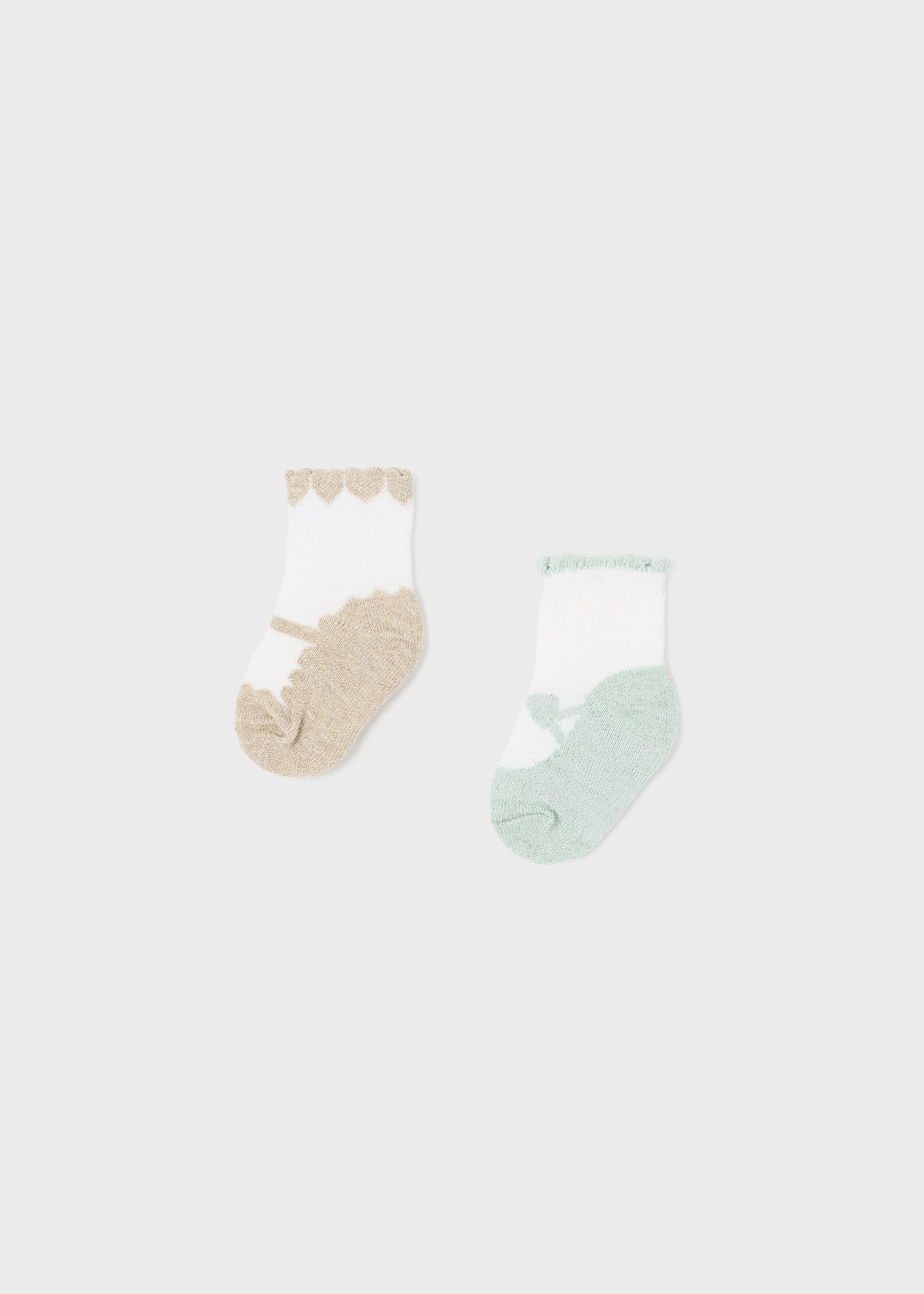 Pacote com 2 pares de meias para recém-nascido