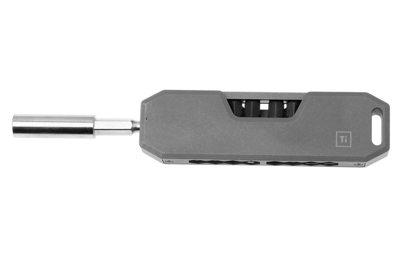 Big Idea Design Bit Bar BB-SW Stonewashed Titanium, bit-driver met bitjes