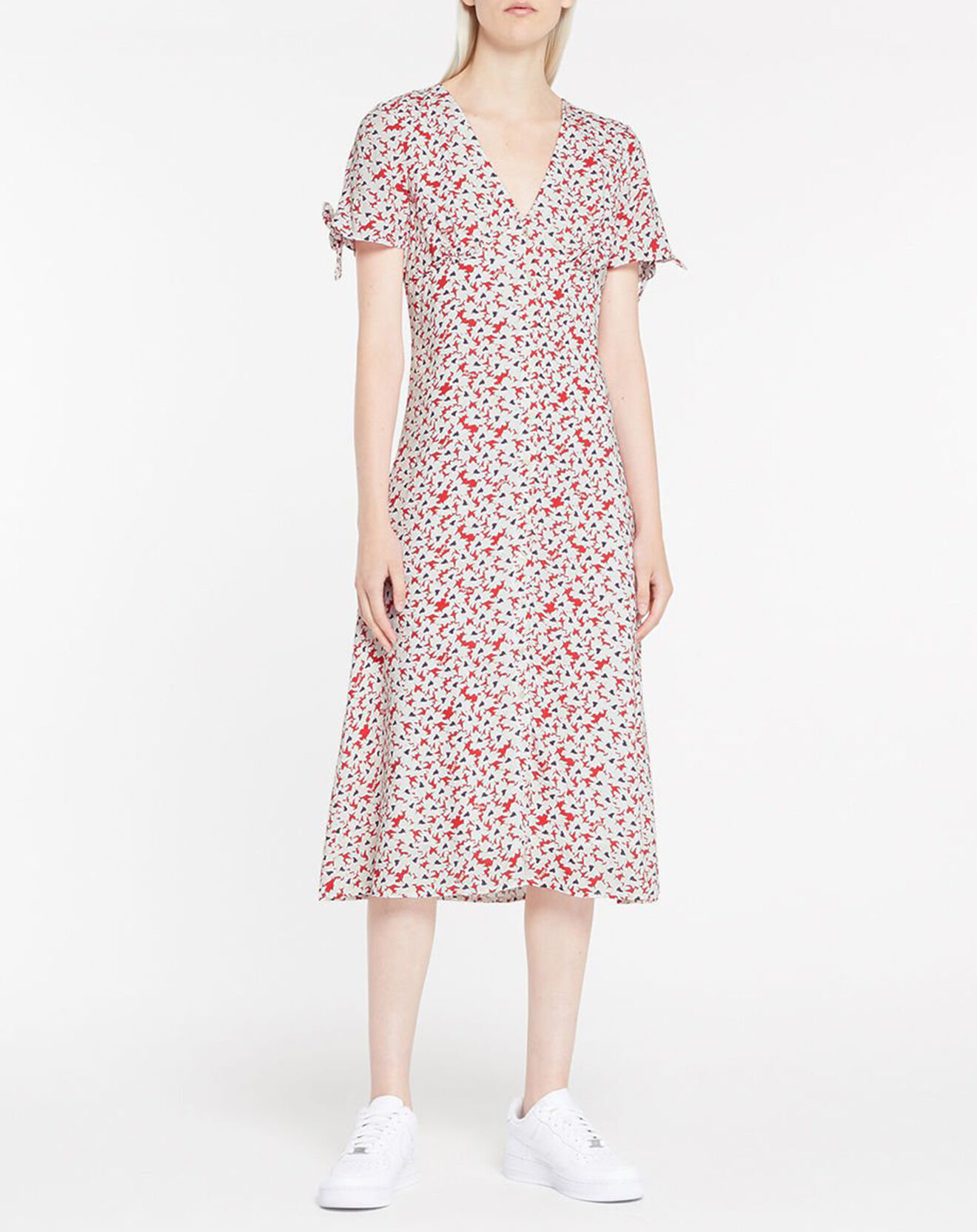 Tommy Jeans Robe Midi imprimée rouge/blanc