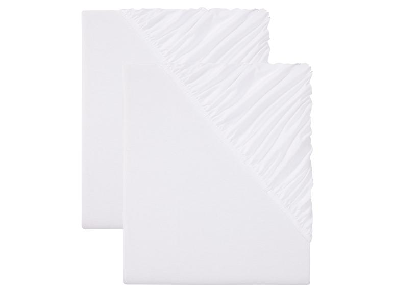 2 jersey hoeslakens 180-200 x 200 cm