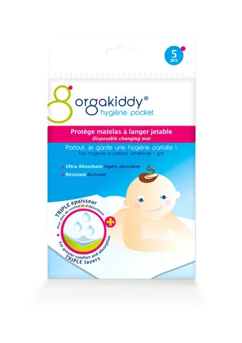 Protège Matelas à Langer Jetable Orgakiddy - 5 Protèges Matelas