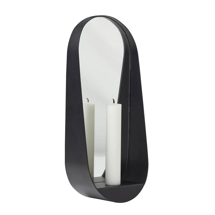 Gejst - Glim Candle Wandspiegel, 12 x 28 cm, schwarz