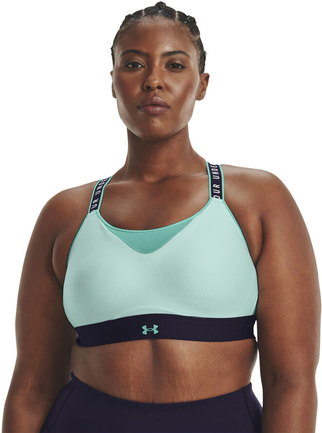 Under Armour Infinity High Blocked sports bh Grøn