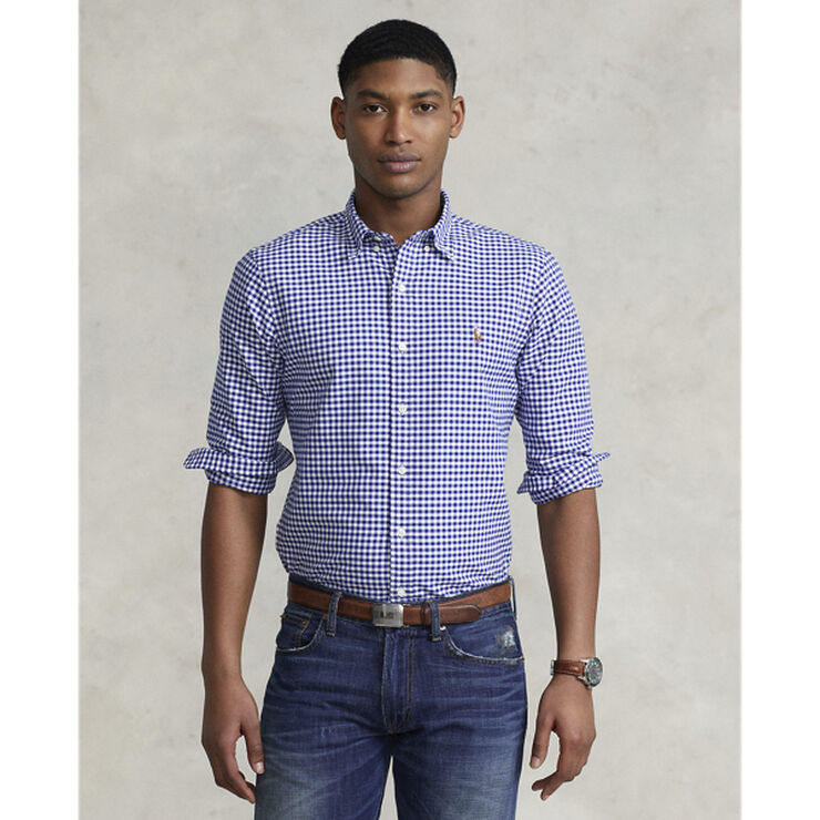 Polo Ralph Lauren Slim Fit Oxford Sport Shirt Blå/hvid/ternet