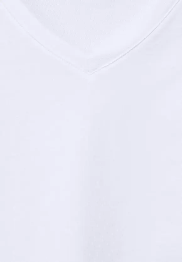 Basic V-Neck  T-Shirt - White