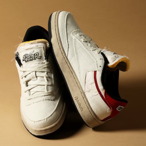 Baskets Club C 85 GZ9543 Street Fighter Morning Fog Moonstone Marron Red