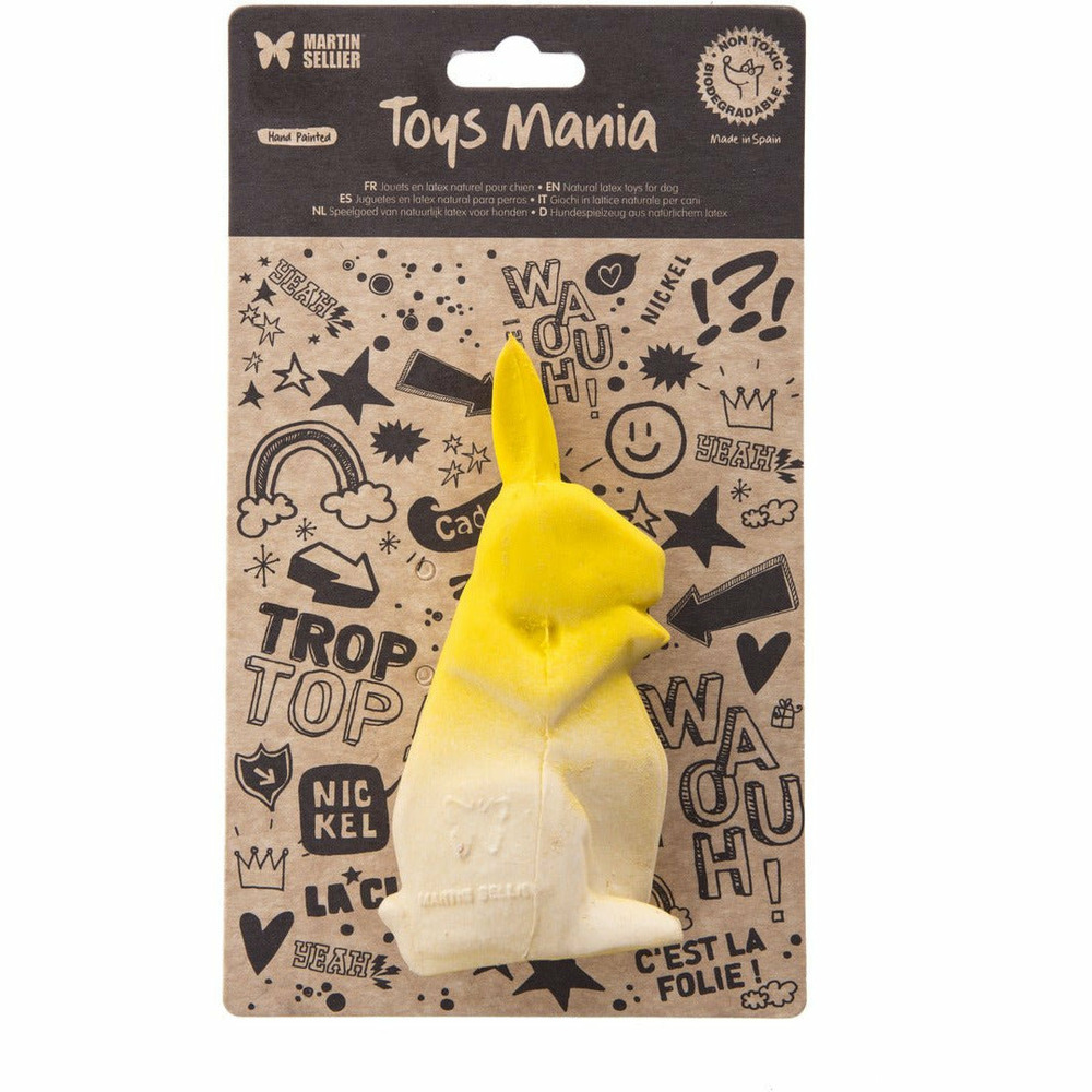 Lapin sonore pour chiens en latex naturel - jouet peint à la main