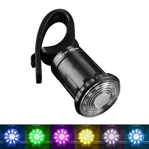 Wiederaufladbares USB Velo Rücklicht Fahrrad LED Warnlicht mit 7 Farben IPX4
