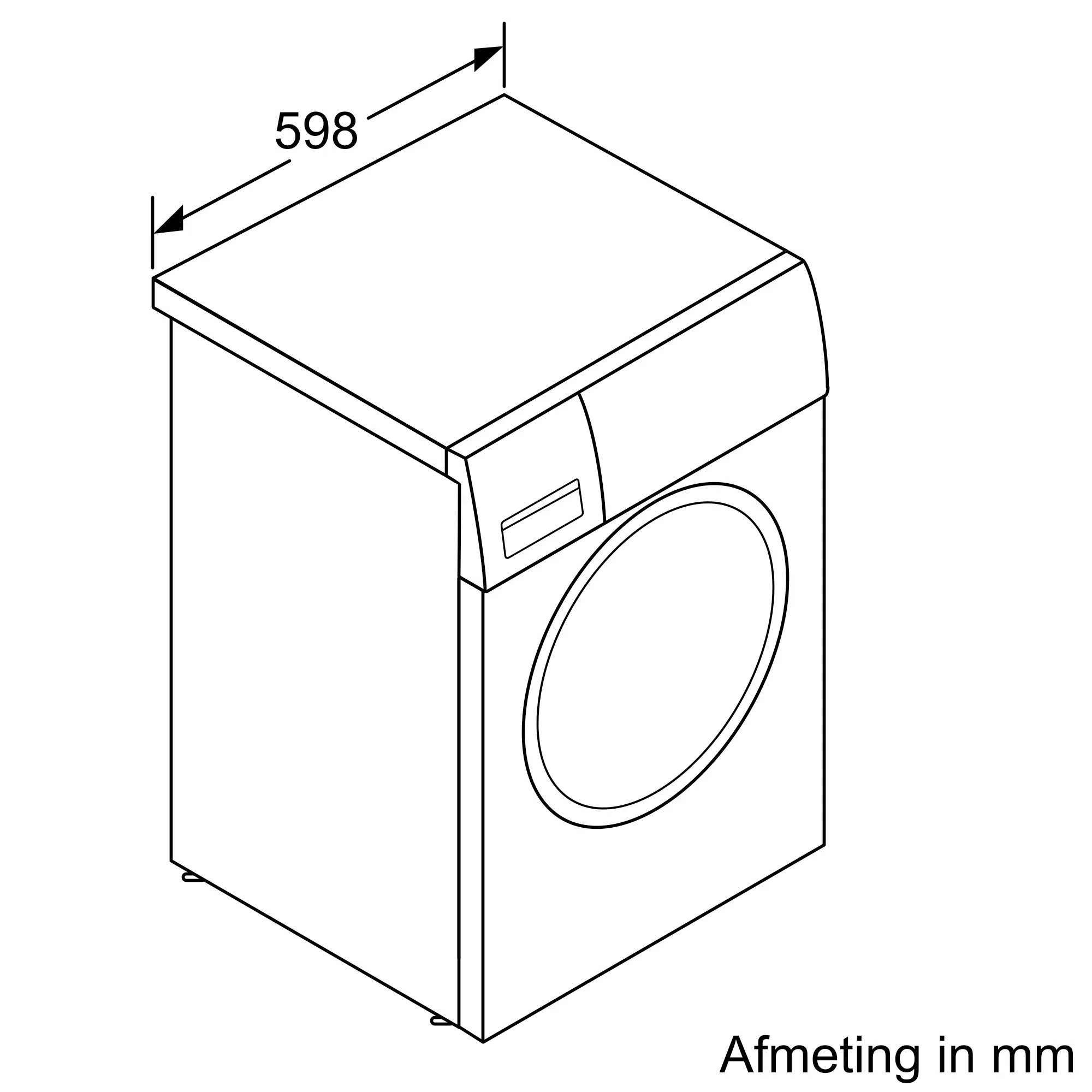 Serie 2 Wasmachine, voorlader 8 kg max. 1400 rpm