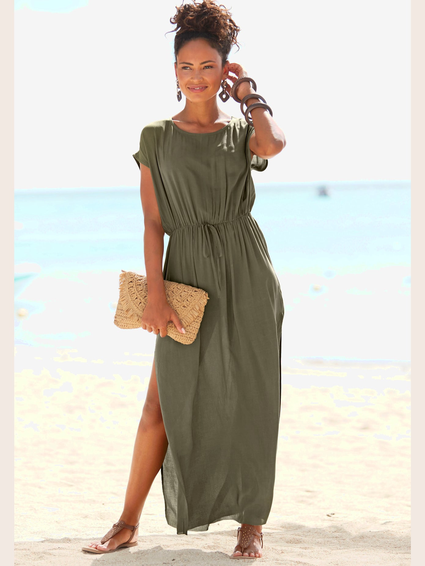 Robe de plage encolure ronde