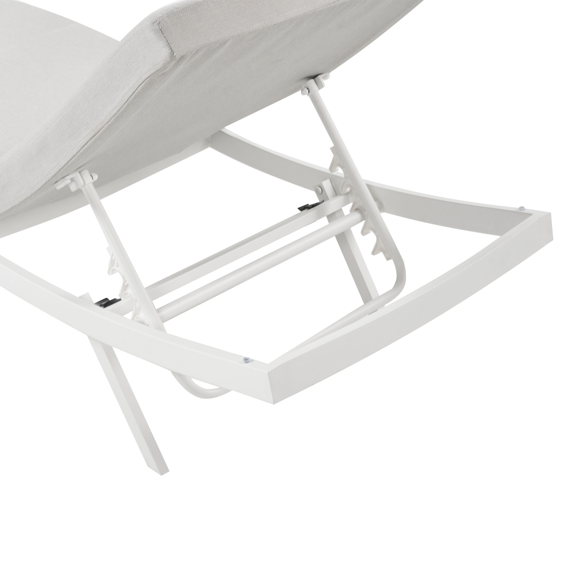 Beliani - AMELIA - Ligstoel set van 2 - Lichtgrijs - Olefine