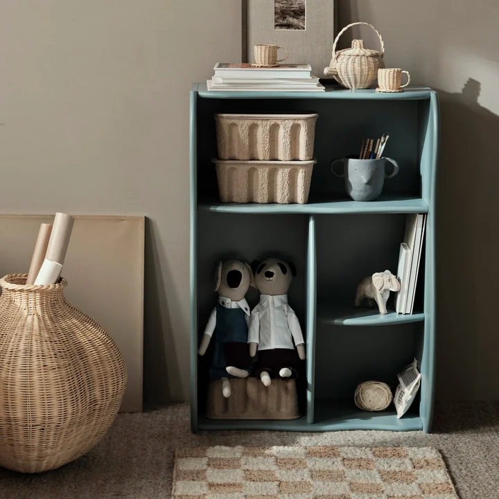 Ferm Living - Rattan Teeset, natur (3er-Set)