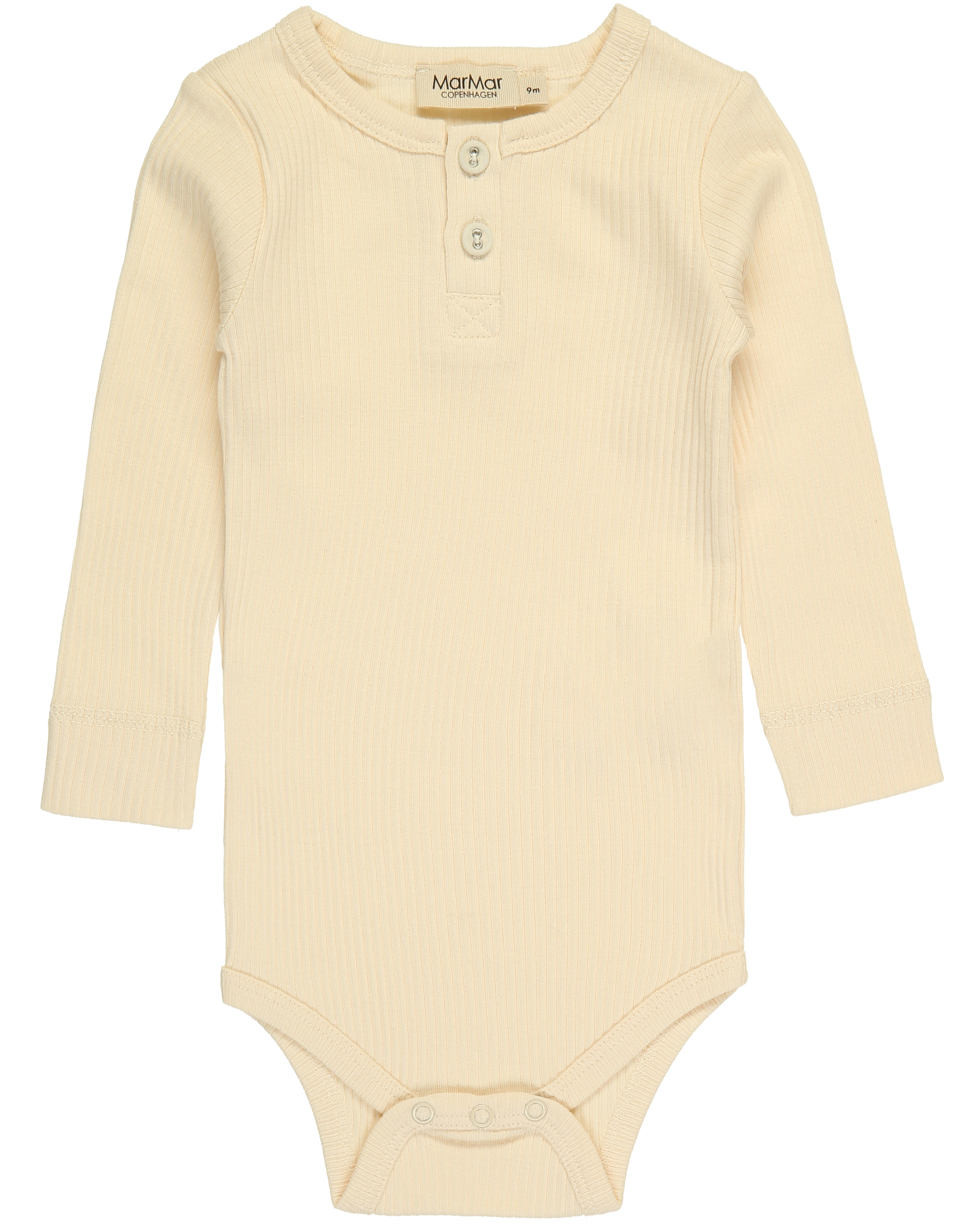 Langarmbody HENLEY in offwhite
