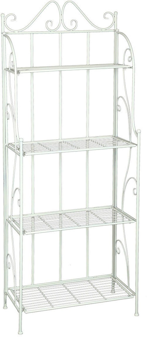 Ambiente Haus Standregal »Regal mit 4 Böden in Antikweiss - 162 cm« 1 Stk. tlg.
