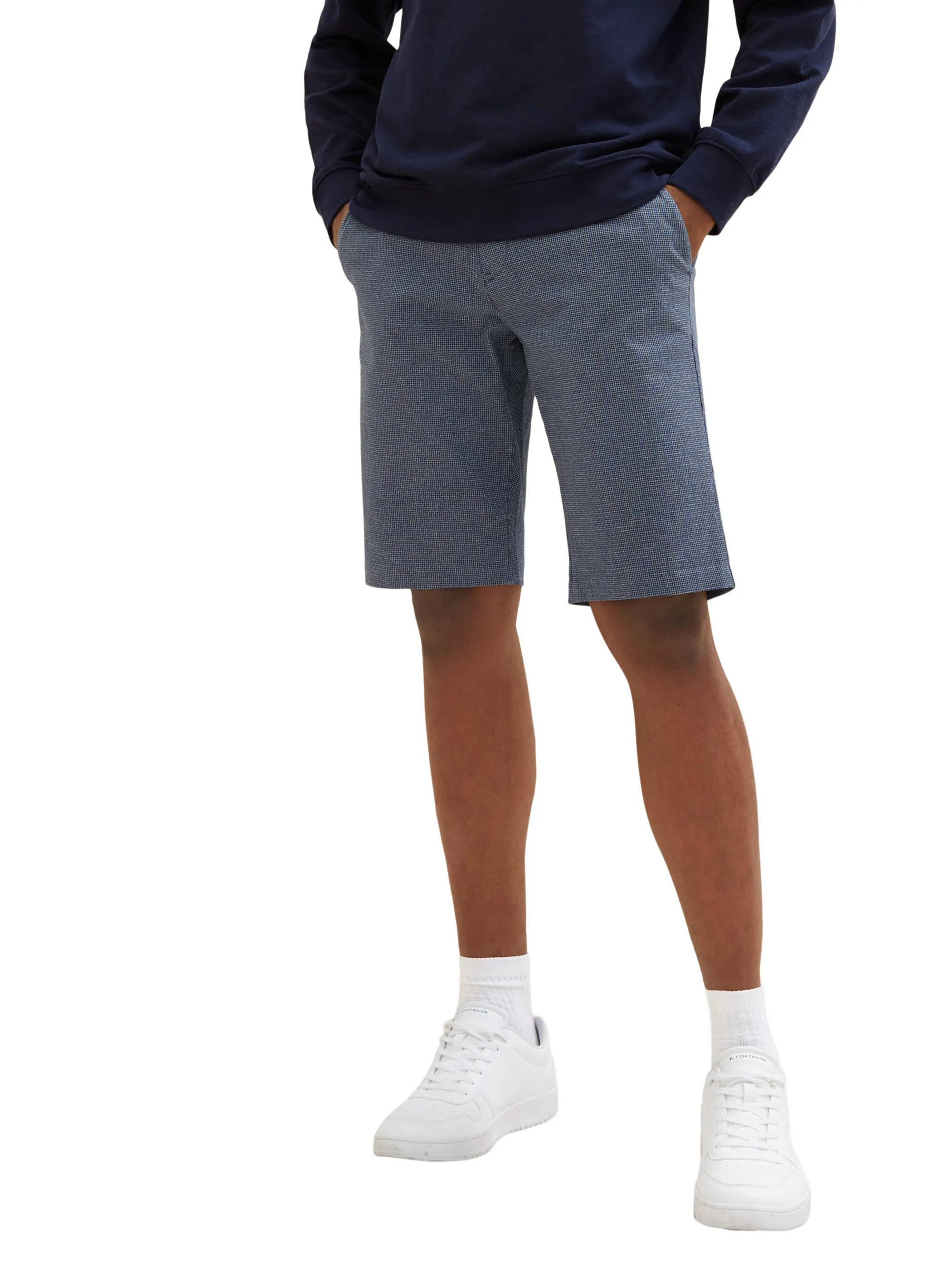 Herren Chino Bermuda mit Minimalprint