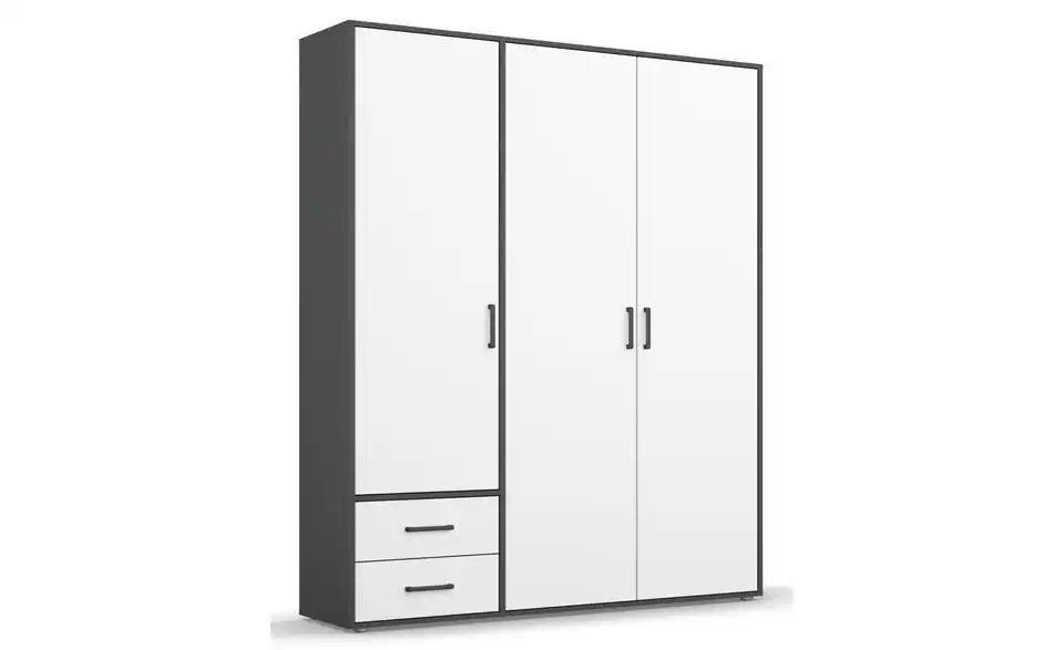 Drehtürenschrank Absetzung: Grau 140 cm 3 Stück