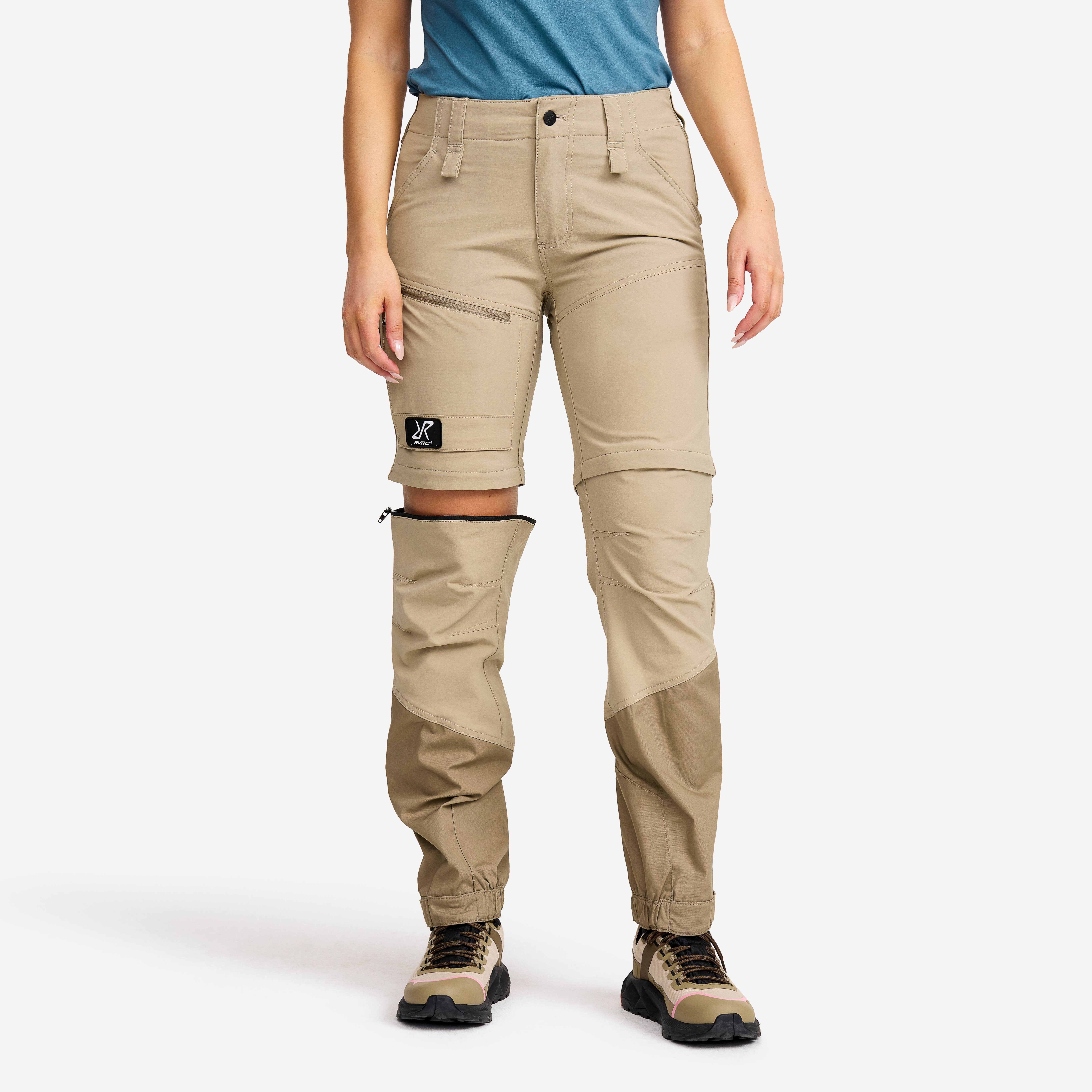 Range Pro Stretch Zip-off Pants Dame Aluminium/Brindle