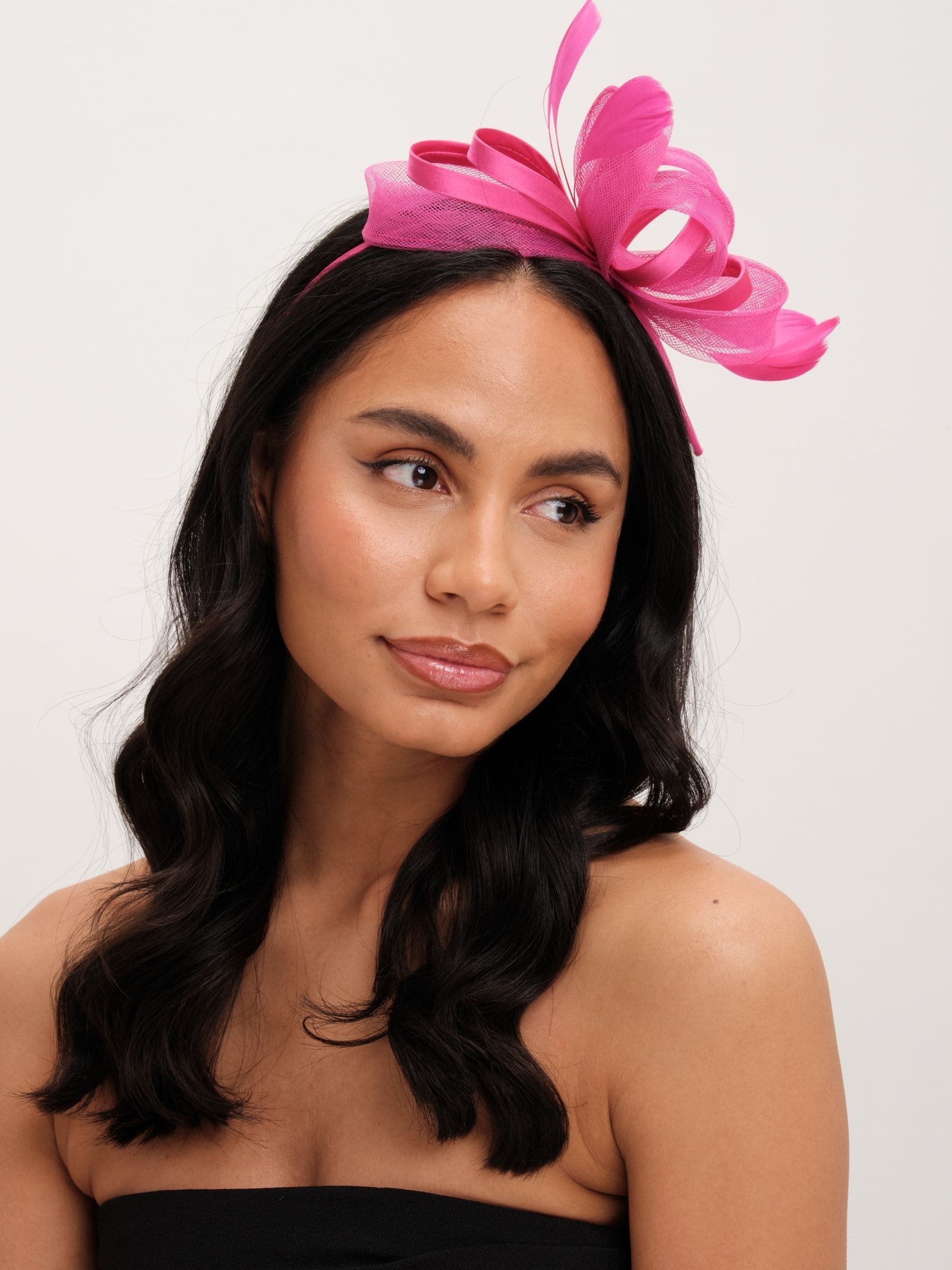 Jon Richard Fushia Medium Fascinator