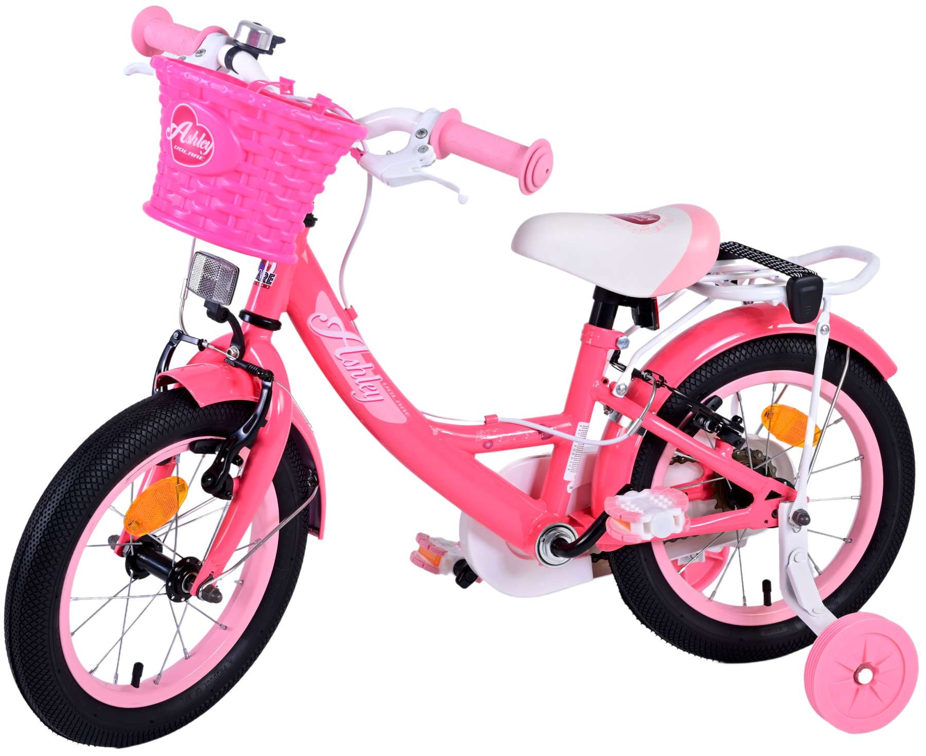 TPFSports Ashley Kinderfahrrad - Mädchen - 14 Zoll - Rücktritt + Handbremse - Weiß