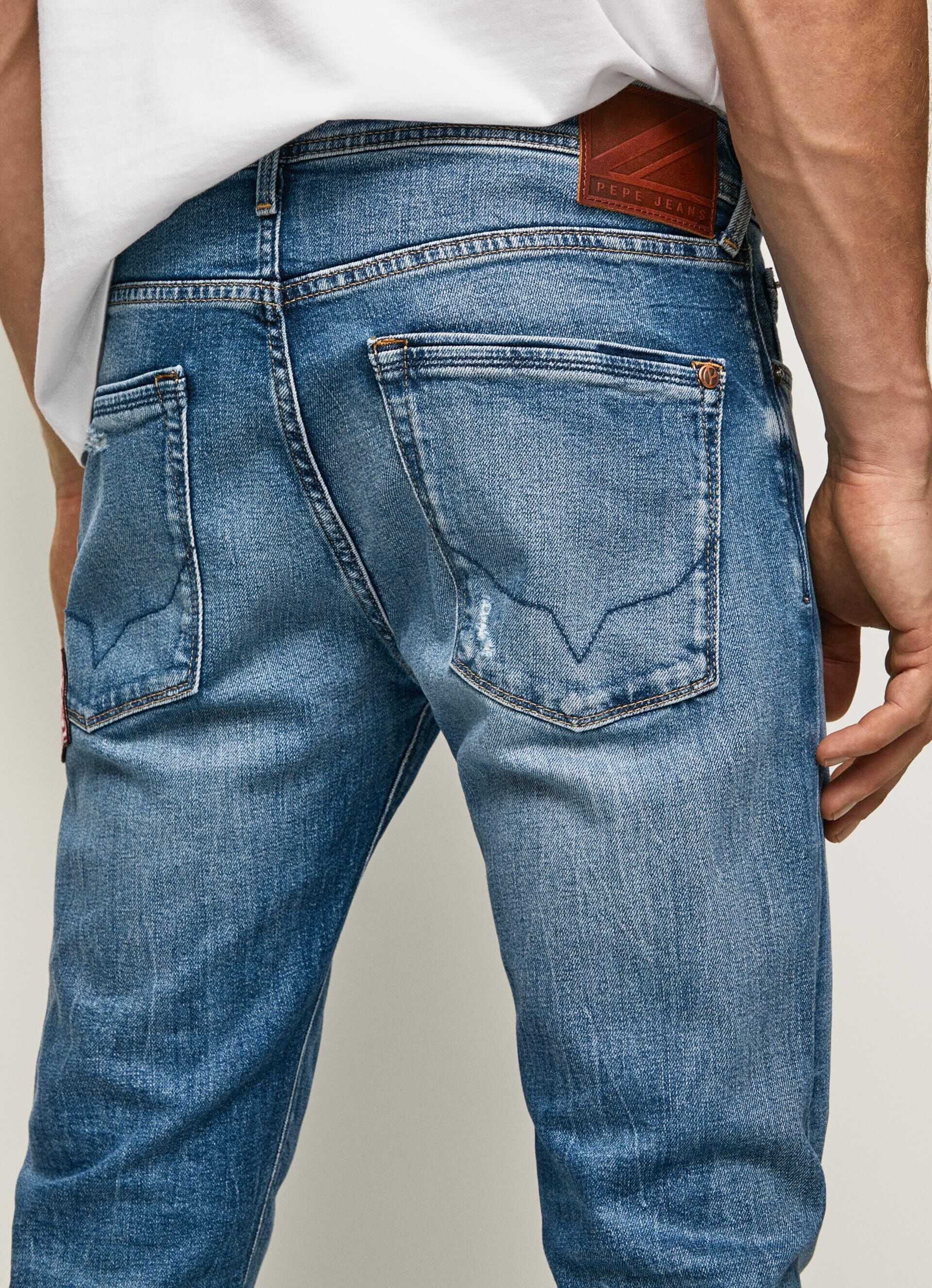 Calça jeans Stanley, corte e cintura regulares - jeans