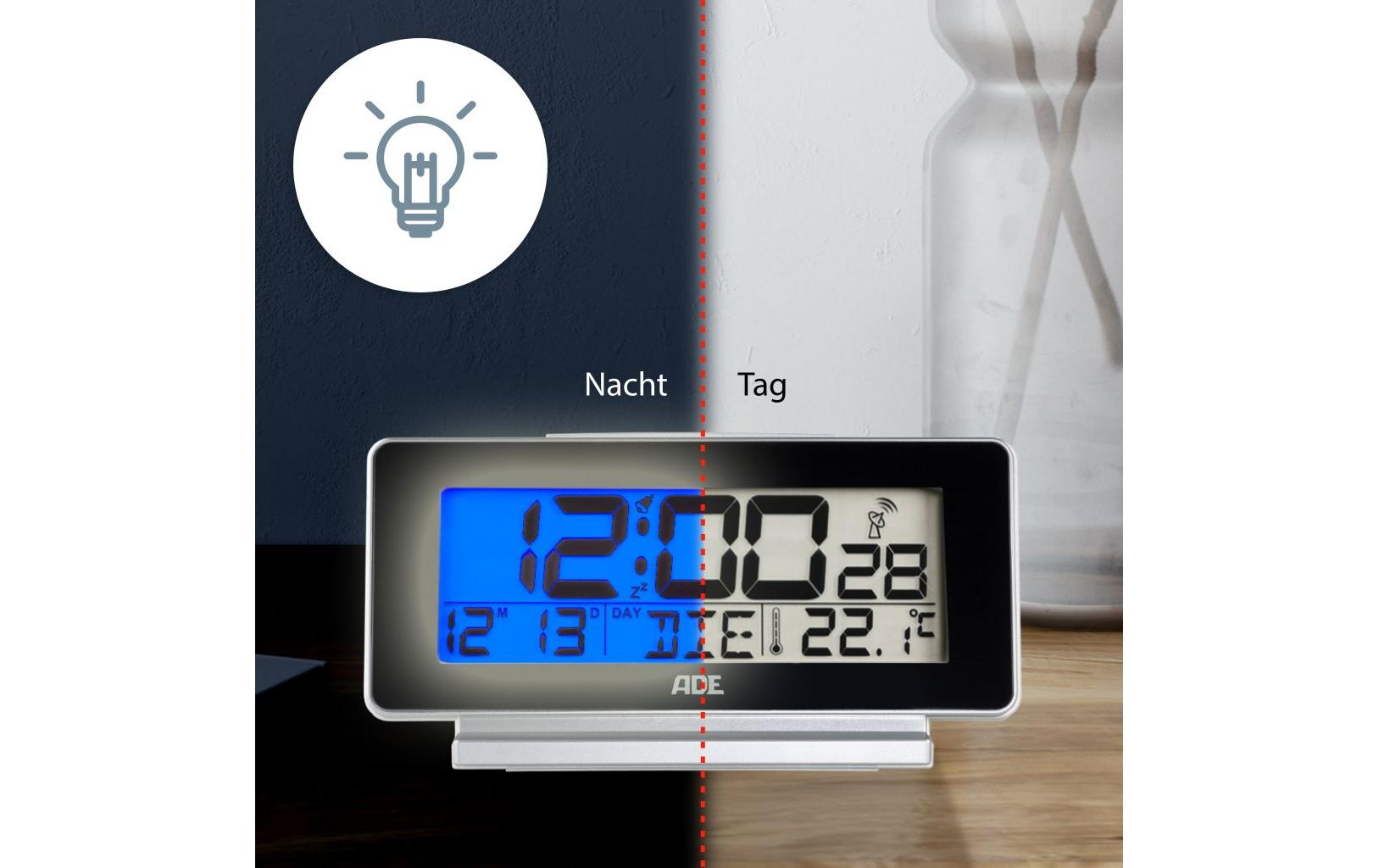 Digitalwecker Temperatur-& DatumsanzeigeFunkwecker mit Kalender und Schlummerfunktion