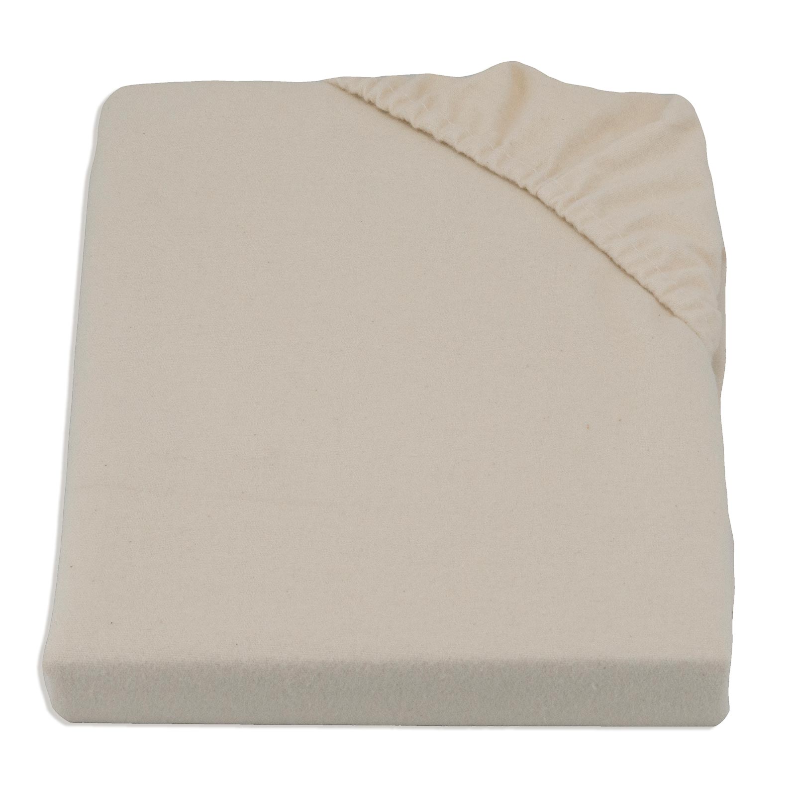 Feinbiber-Spannbetttuch - creme - 140x200 cm