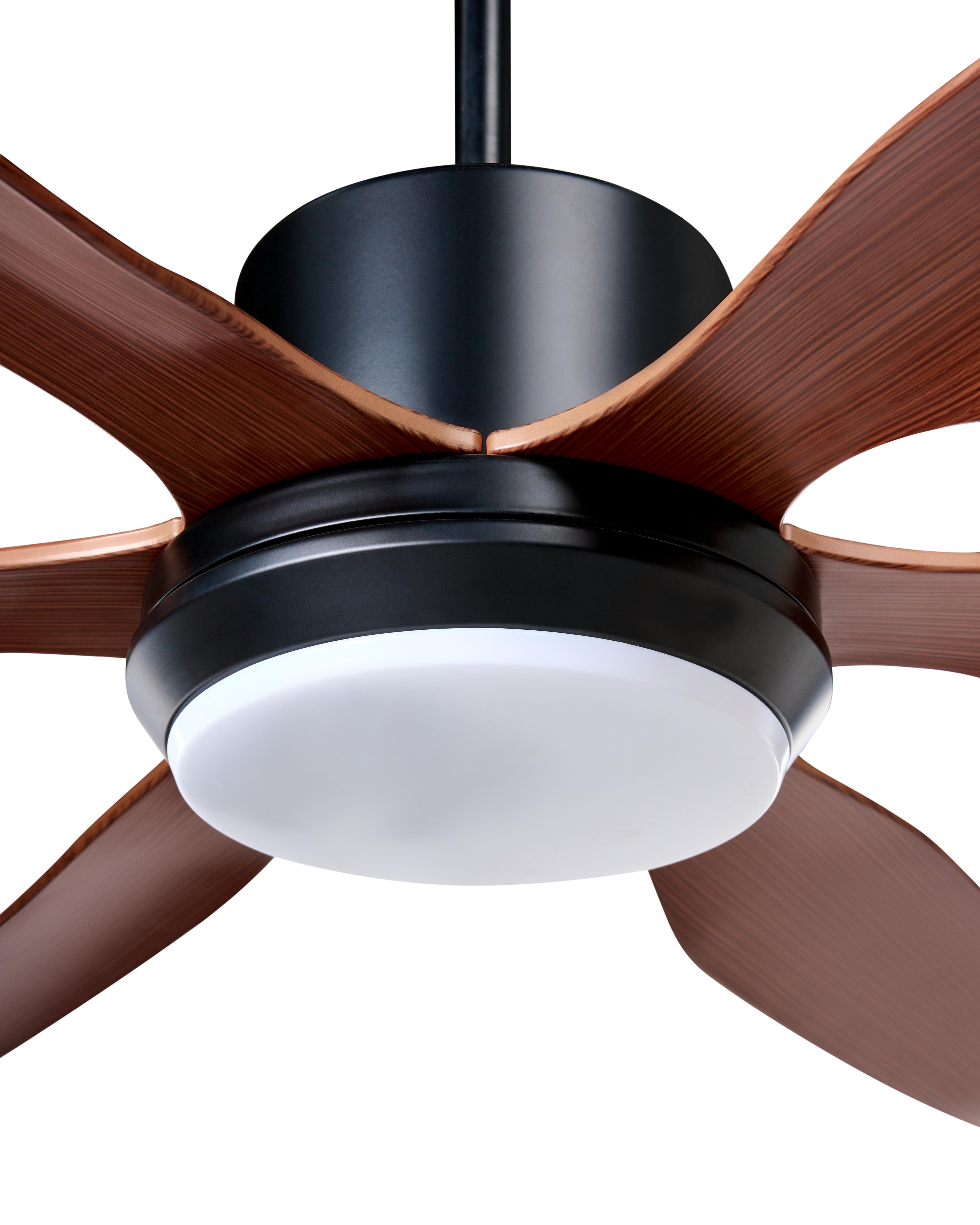 Plafondventilator met verlichting VERDURE met afstandsbediening LED Bruin