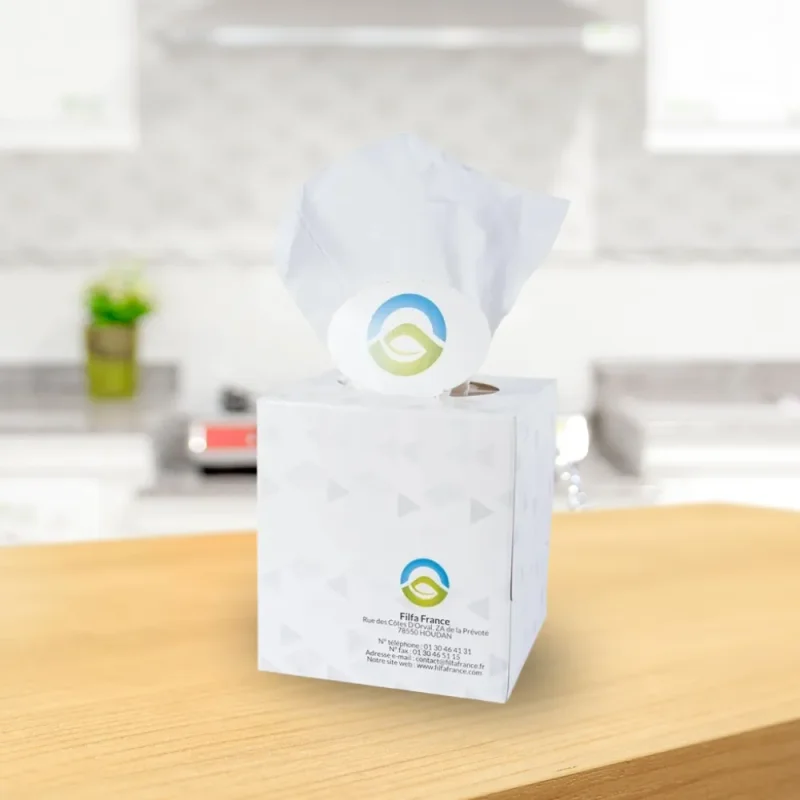 FILFA FRANCE - Boîte cube de mouchoirs en papier - x24