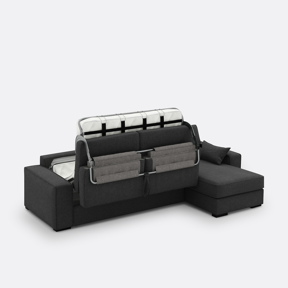 LA REDOUTE INTERIORS<br>Sofá-cama de canto em tecido texturizado, espuma, Cecilia