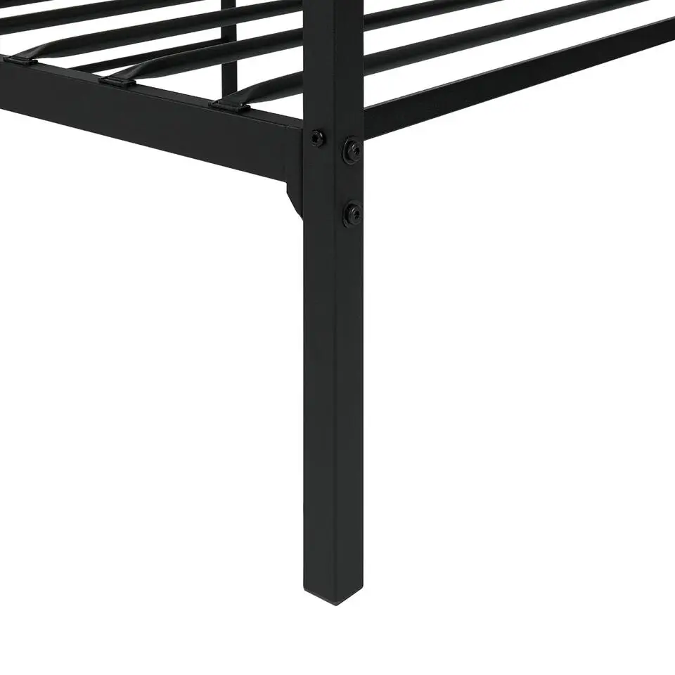 BATTUT - Eenpersoonsbed - Zwart - 90 x 200 cm - Metaal