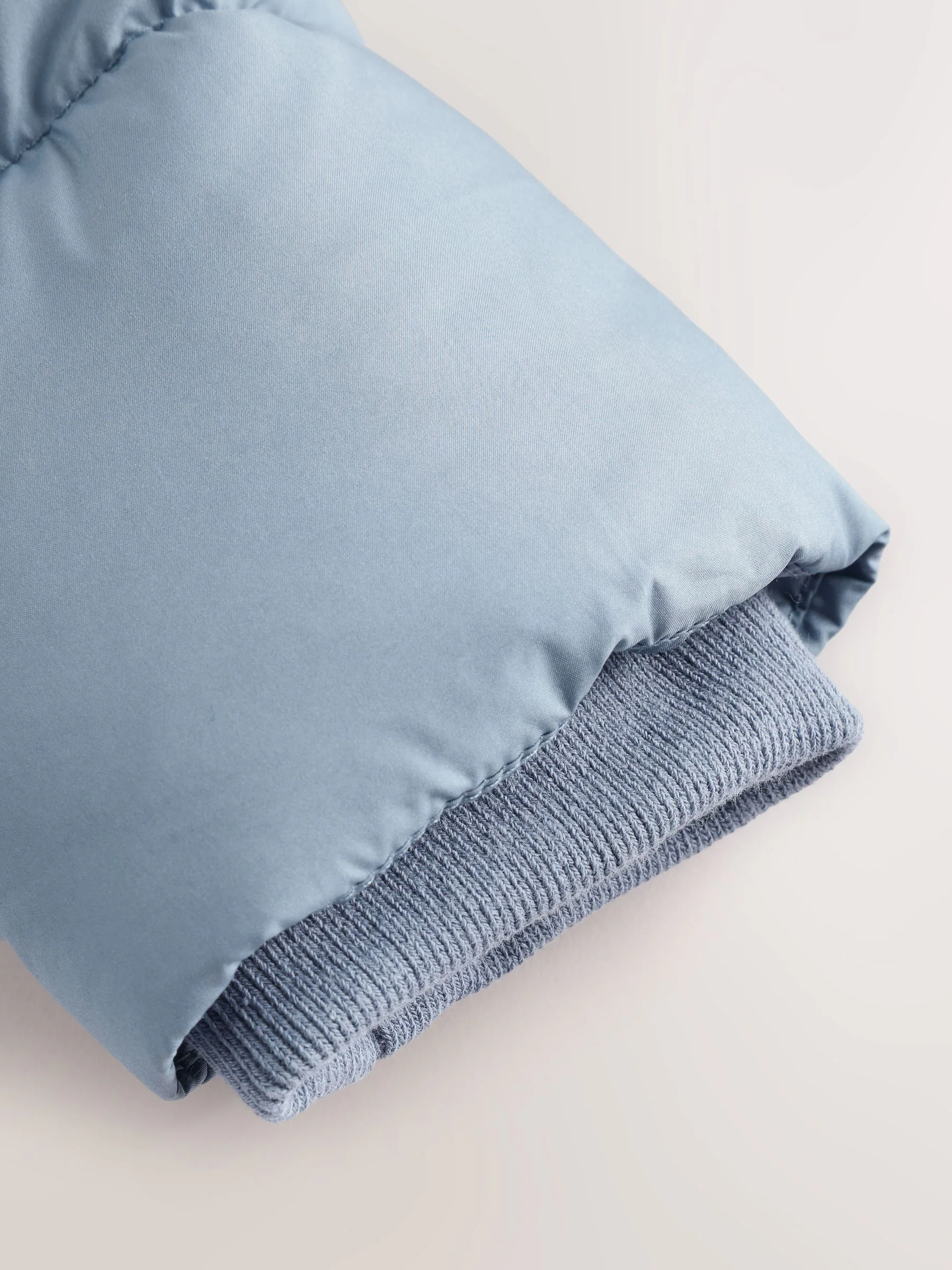 Blauw met capuchon - Baby pufferjack (0mnd -2jr)