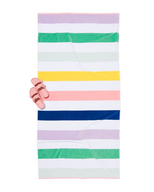 serviette de plage velours 90x180 rayures