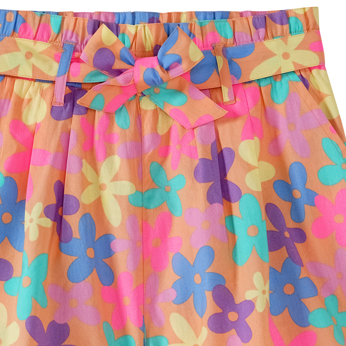 Yigga Mädchen Shorts mit bunten Blumen hellorange
