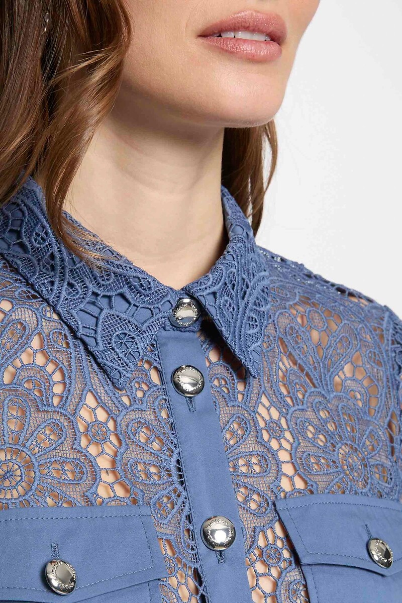 MORGAN<br>Blusa de renda com mangas compridas