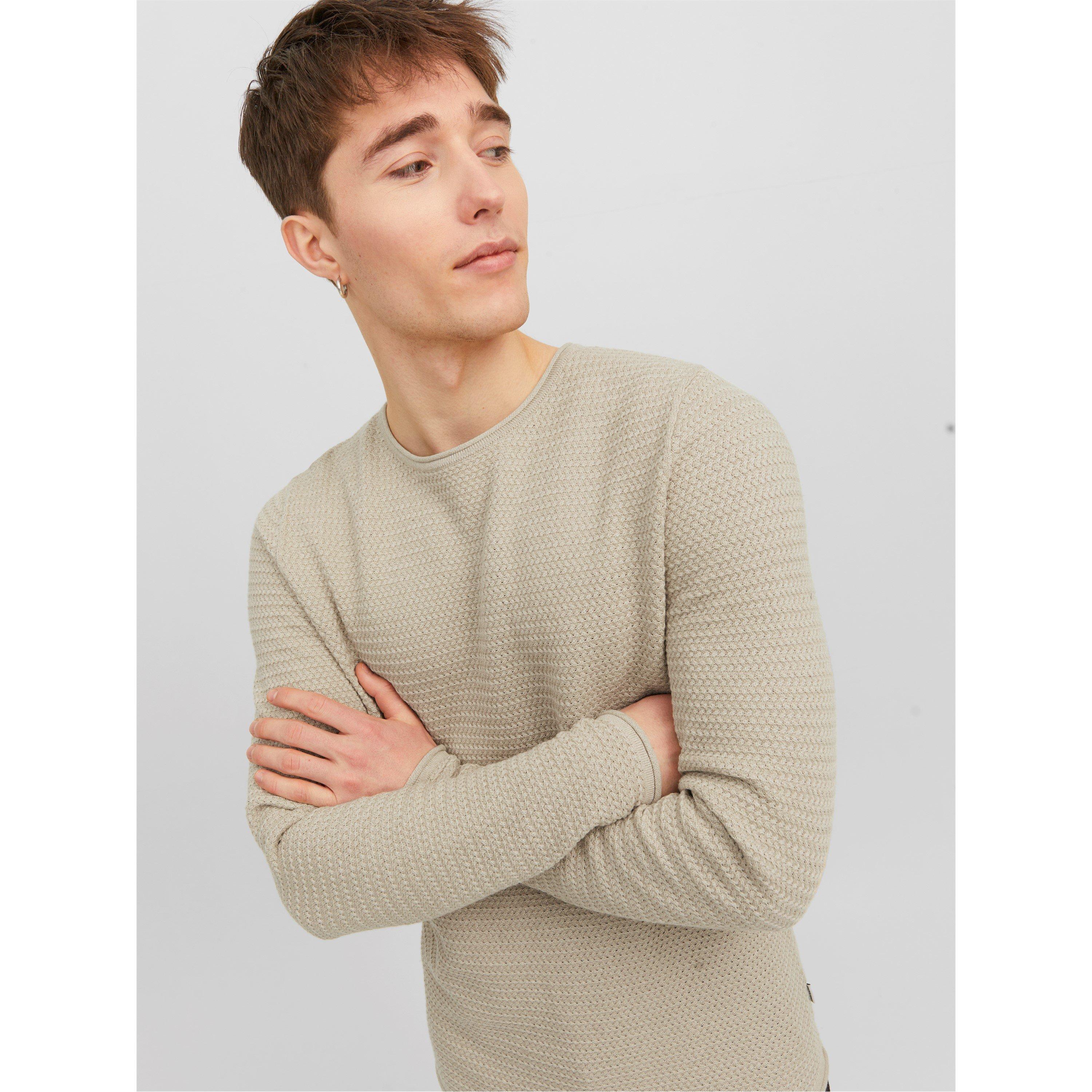 Jack and Jones Textured Crew Jumper Mens