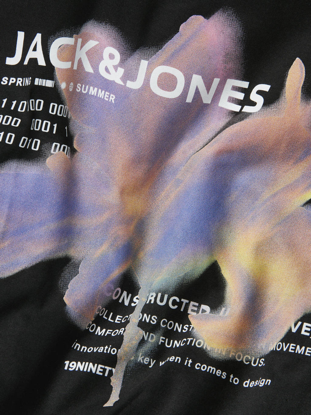 JACK & JONES T-shirt JCOSTAGGER met backprint zwart