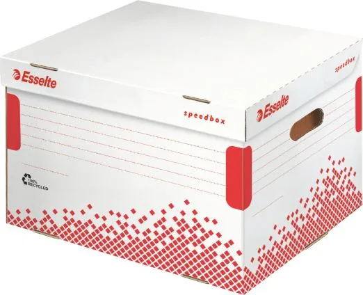 Esselte Speedbox - Opbevaringsboks - kapacitet: 5 filer - hvid