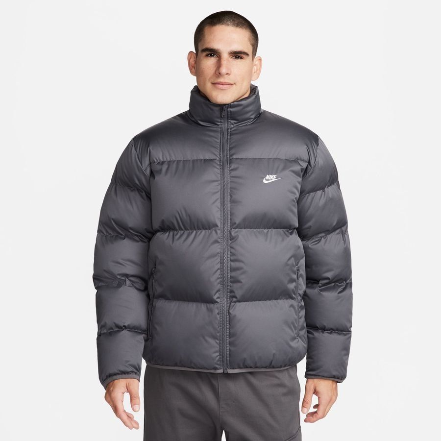 Nike Manteau d'Hiver Therma-FIT Club Puffer - Gris/Blanc